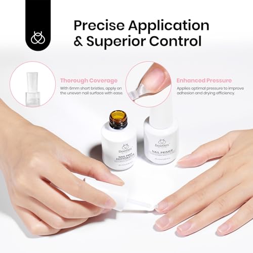 Image of Beetles Nail Prep Kit Nail Dehydrator and Primer Nail Care Tool Kit 20ml Large Capacity Acid-Free & Hema-Free Dehydrate Bond Primer with Manicure Tools for Acrylic Nail Gifts for Women