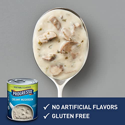 Image of Progresso Vegetable Classics, Creamy Mushroom Canned Soup, Gluten Free, 18 oz.