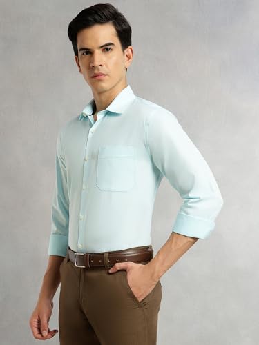 Image of Thomas Scott Men's Regular Fit Formal Shirt | 100% Cotton Long Sleeve | Spread Collar Abstract Printed Shirt for Men (Available in Plus Size)