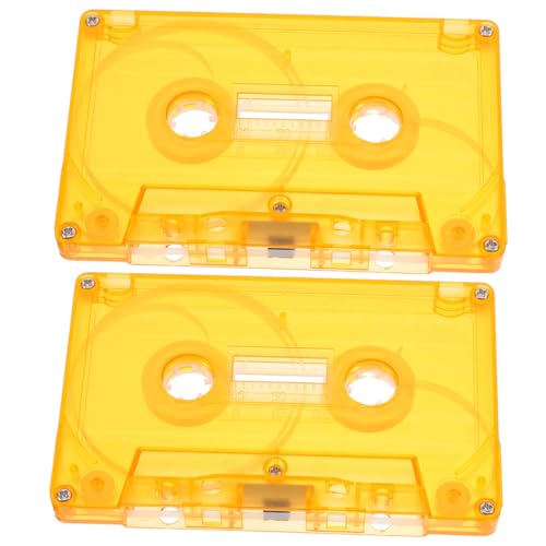Cabilock 2pcs Clear Plastic Cassette Storage Case Retro Tape Holder Organizer for Audio Cassettes and Small Items Design for Easy Access and Protection