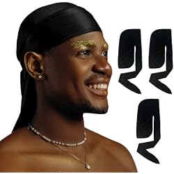 DuragPro 4 Pack Silk Durag for Men, Enhanced Durability and Compression, Silky Satin Do Rag