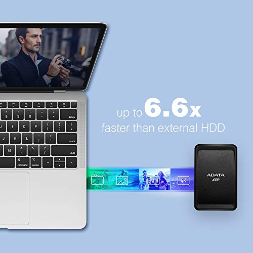 ADATA SC685-250 GB, externe solid-state drive met USB 3.2 Gen.2 Type-C, 2,5 inch, zwart - Image 6