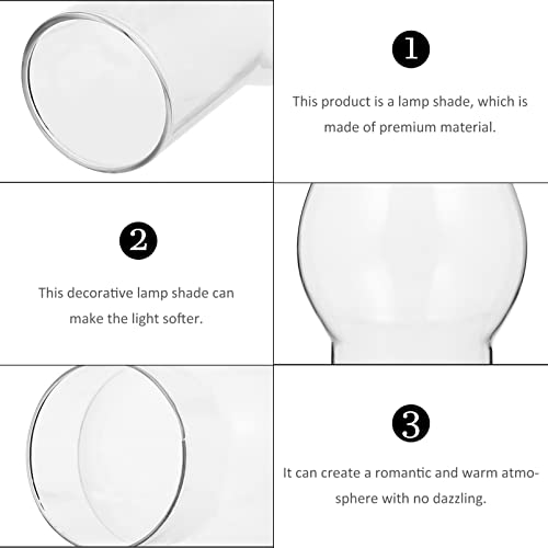SEWACC Oil Lamp Chimney Replacement Kerosene Lamp Globe Clear Glass Kerosene Lampshade Chimney Hurricane Lampshade Cover