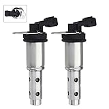 WMPHE 2Pcs Intake & Exhaust Camshaft Position Actuator Solenoid VVT Valve Vanos Solenoid for BMW 128i 135i 535i 740i E60 N54 & More 2.0L 2.5L 2.8L 3.0L | Replaces# 11367585425 11367516293