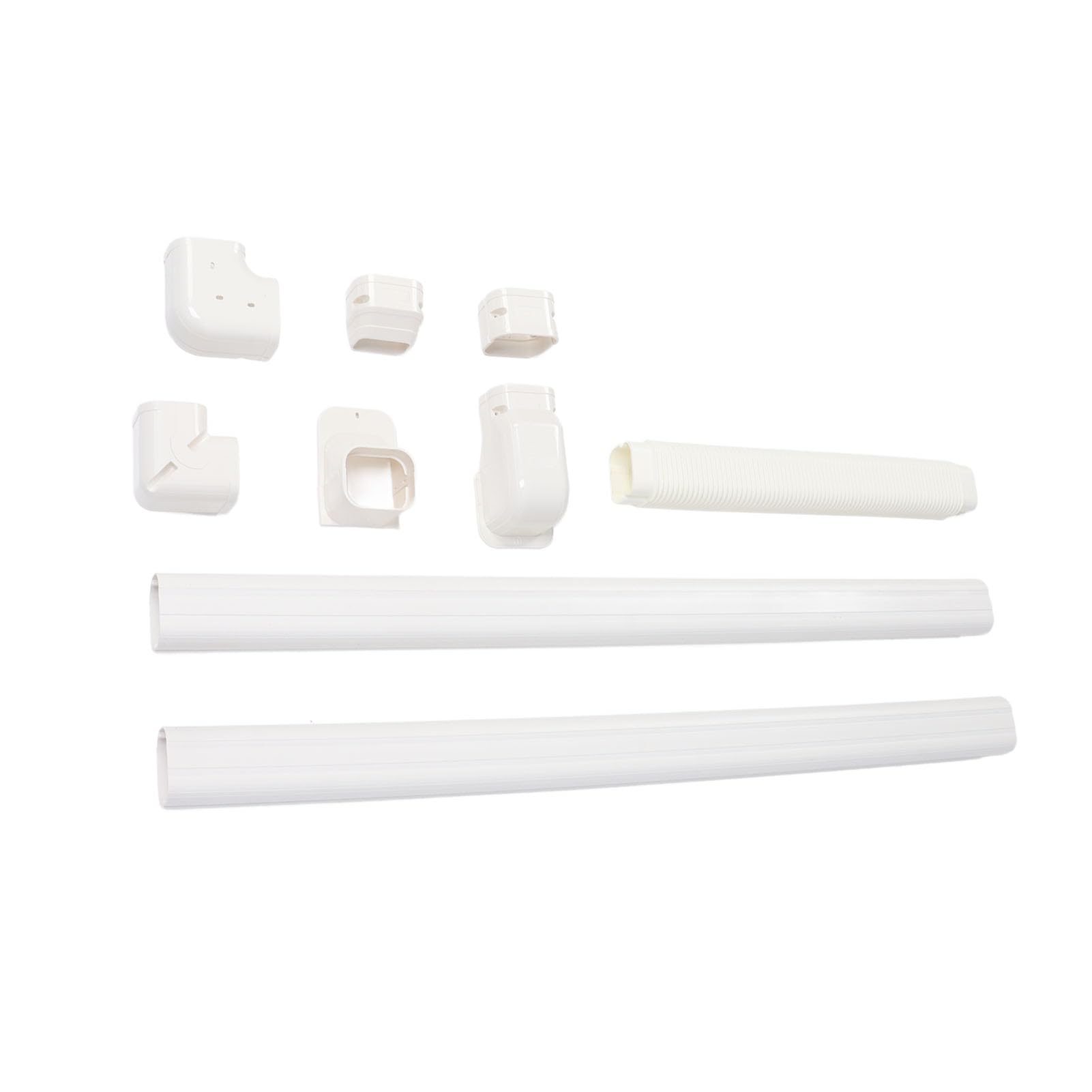 FTVOGUE Klimaanlage Dekorative PVC Leitungsabdeckungsset, Mini Split Wärmepumpen Rohrabdeckung mit Neutralem Beigeton für 1-2 AC Rohrschutz