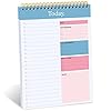 To Do List Notepad – Daily Planner Notepad Undated 52 Sheets Tear Off, 6.5″ x 9.8″ Checklist Productivity Organizer with Hourly Schedule for Tasks