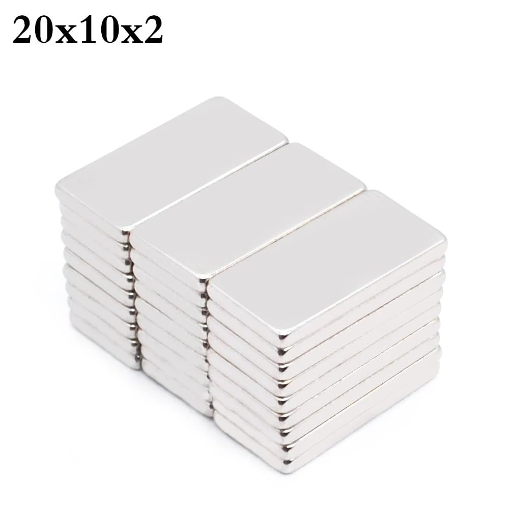 5/10/20/60 Pcs 20x10x2 Block NdFeB Neodymium Super Imanes Permanent Magnetic Magnet(50PCS 20X10X2)