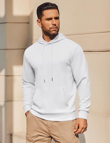 Image of COOFANDY Mens Hoodie Long Sleeve Casual Pullover Hooded Sweatshirt Fashion Drawstring Hoodies with Pocket