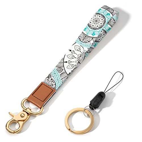 Image of Wrist Lanyard Key Chain, Cute Wristlet Strap Keychain Holder for Women Men Car Keys ID Badges Card Wallet Phone Camera