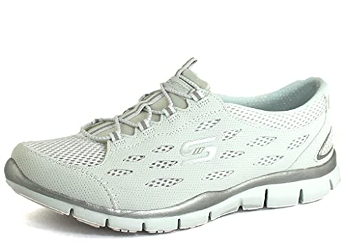 Skechers Sport Women's Gratis Bungee Fashion Sneaker,White,7 M US