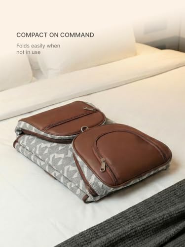 Image of Zouk Weekender Duffle Bag | Perfect 3 Day Trip Duffle for 10 Clothes | Lightweight Foldable Cabin Bag for Men & Women | Full Access Opening, Shoe Pocket & Trolley Sleeve | AravalliAbstract