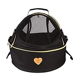 Pet Life ® 'Air-Venture' Dual-Zip Airline Approved Panoramic Circular Travel Pet Dog Carrier, One...