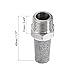 uxcell Exhaust Muffler NPT 3/8 Male Thread Sintered 316 Stainless Steel Breather Pneumatic Air Muffler