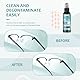 Rbleote 100ml Linsen-Kratzer-Entferner-Spray,Eparaturspray Fingerabdrücke,Brillenglas Reparatur Spray,Brillenglas-Kratzer-Reparaturspray,mit 8 Paar Nasenpads aus Schwamm