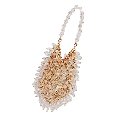 Bolso Tote con cadena de perlas para niñas miniatura 1