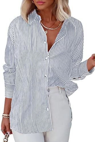 Homlan Damesblouse, elegante V-hals, lange mouwen, werk, bovenstuk, casual, tuniek, henley lange mouwen, effen, losse hemdblouse, zwart, XXL