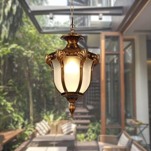 Hanging light waterproof exterior bronce para iluminación de porches 2