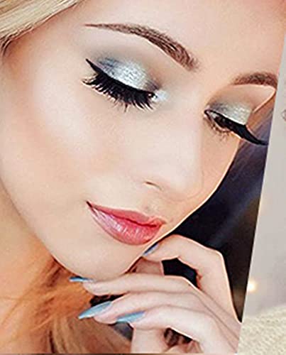 Go Ho Black White Smokey Pop Color Eyeshadow Palette,9 Colors Matte & Shimmer Eye Makeup Palette,Gray Sliver Eye Shadow Makeup,Waterproof Cool Daily Shades Eyeshadow Palette With Prism Mirror #TOP7