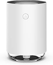 yeacher Umidificador portátil 220ml Mini Cool Mist umidificador com luz noturna USB Umidificador pessoal Desligamento automático Ultra-silencioso Adequado para bebê em casa Quarto de trabalho Viagem (branco)