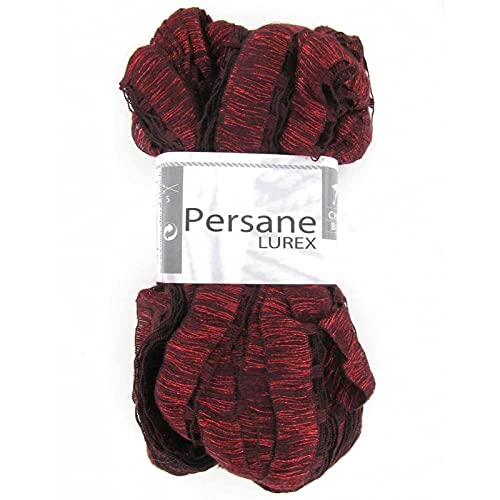 Laines Cheval Blanc - PERSANE BRILLANT fil ruban 150g - 90% acrylique 10% polyester - Fil ruban écharpe à volants