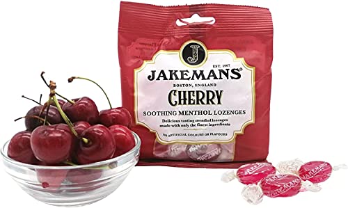 Jakemans Cherry Menthol Soothing Menthol Sweets, 100g
