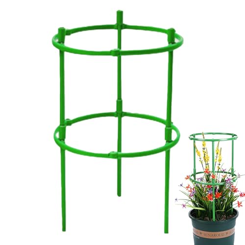 Samuliy Jaula de tomate | Estacas ajustables para plantas, enrejado de jardín, evita el hacinamiento, jaula de soporte para plantas de tomate para plantas en maceta de jardín