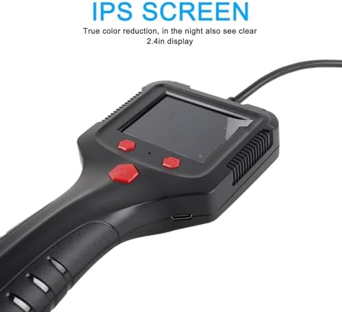 Endoscope, Industrial Endoscope with 2.4in HD Screen, Sewer Camera, Handheld ABS Housing Borescope Inspection Camera for Factory (6.6ft Cable)