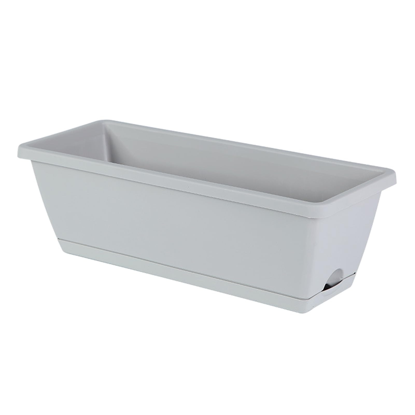 Rectangular Planter Large Plant Pot with Drainage Holes Long Planter Box with Saucer for Windowsill Vegetables Herbs Succulents