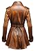 The Classo Camel Waxed Distressed Designer Women Real Leather Trench Coat Blazar