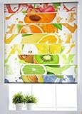Estor enrollable impreso con tintas ecológicas con certificado Greenguard.