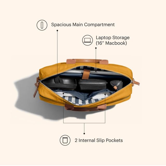 Image of DailyObjects 100% Cotton Canvas Commute Laptop Messenger Bag for Men & Women | Travel Shoulder Handbag With Trolley Sleeve | Metal Zip Closure | Leather Handles | Padded Laptop Compartment For 14 inch