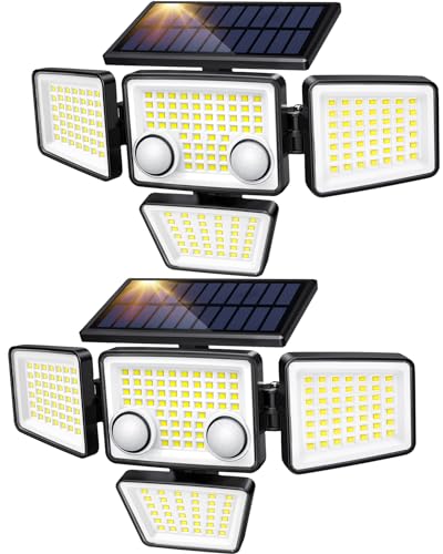 LYWALT Solar Outdoor Lights - 3000LM 188 LED Motion Sensor Outdoor Lights
