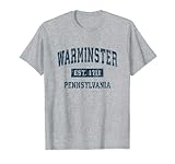 La camiseta única de Warminster Pennsylvania cuenta con un diseño deportivo clásico envejecido en azul marino y es una gran manera de mostrar el orgullo patriótico de tu ciudad natal. Regalo perfecto para aquellos que aman su encanto y están orgullosos de ser de Warminster PA.