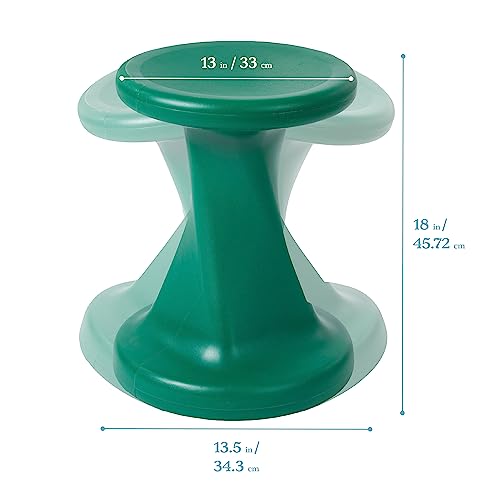 Image of ECR4Kids Twist Wobble Stool, 18in Seat Height, Active Seating, Green