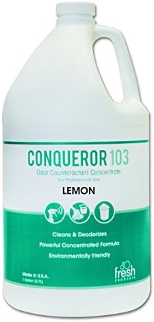 Miniatura 2 de Fresh Products 1WBLE Conqueror 103 Concentrado contrarrestante de olores, limón, botella de 1 galón, 4cartón (FRS1WBLE)