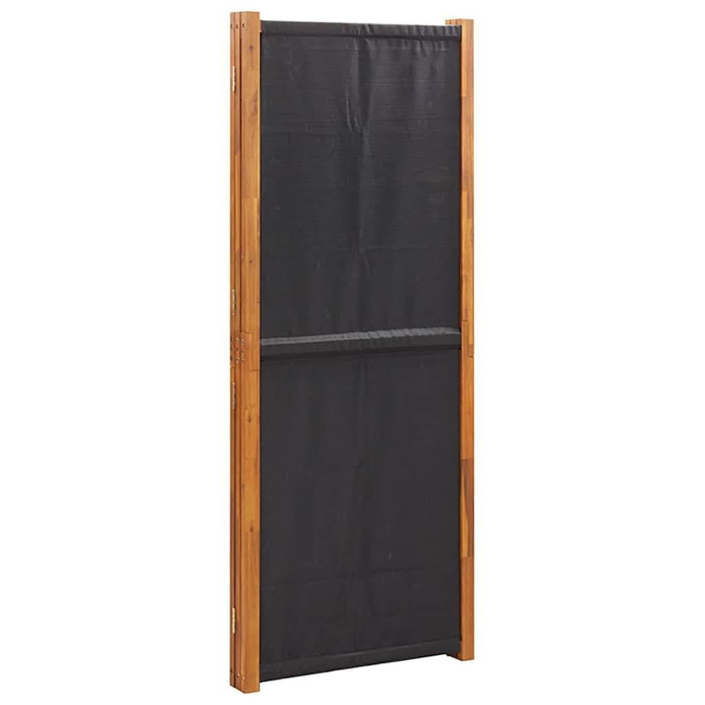 3 pezzi. Divisorio nero 210 x 180 cm in legno di acacia