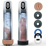 Penispumpe Sex Spielzeug für die Männer Penisvergrößerung, Elektrische Penis Pumpe Masturbieren für Männer mit 5 Saugstufen 6 Trainingsmodi, Penies Pump Vakuumpumpe für den Masturbator mit Penisring