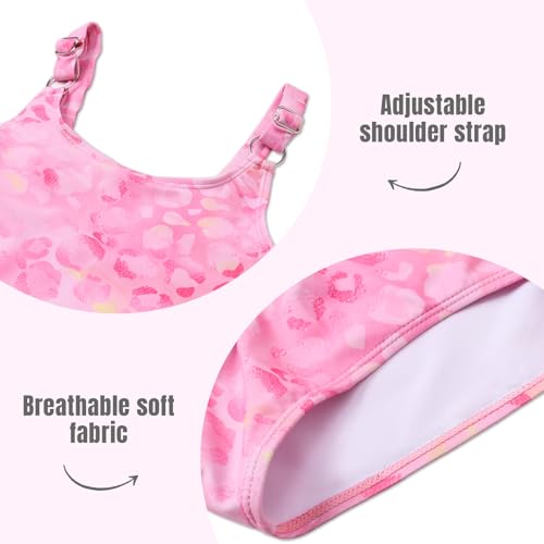Image of Girls One Piece Swimsuit Quick Dry Swimwear Swimming Beach Bathing Suit for 5-14 Years