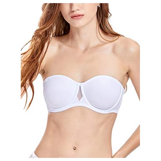 Delimira Donna Reggiseno Senza Imbottitura Spalline Staccabili Ferretto Bianco 2B (UK 32B)