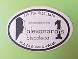 Genérico Invitacion ticket entrada discoteca Alexandra´s Palma tarjeta descuento