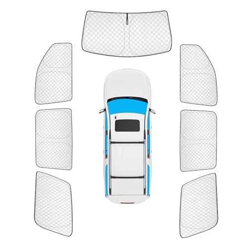 Image of KMF 7pcs Thicken Sun Shades for Chevy Suburban 2015-2020 Accessories, Chevrolet Car Window Covers Sunshade for Windshield Side Rear, UV Block and Blackout Privacy for Camping Outdoor