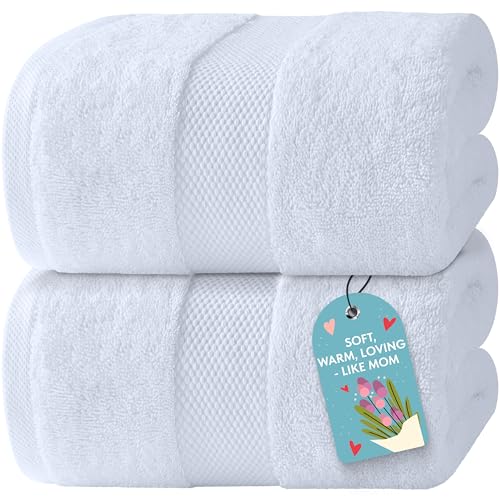 Luxury White Bath Sheets 2 Pack Turkish Cotton