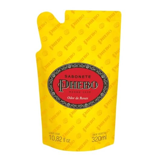 Refil Sabonete Líquido Tradicional Odor de Rosas 320Ml, Phebo