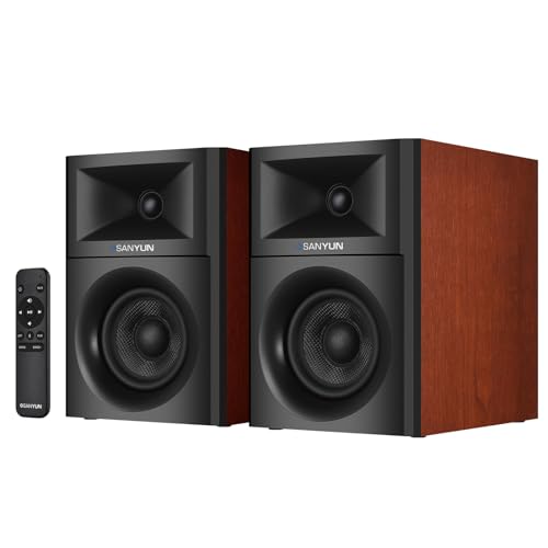 Sanyun SW205 4' Bücherregallautsprecher | Immersives HiFi-Audio mit virtuellem Surround |...