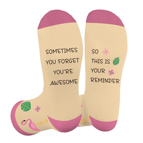 LSVGSAK Flamingo Gifts for Women Friends Flamingo Lovers Novelty Socks Inspirational Birthday Gifts for Teens Bestie Friend Daughter Wife Sister Girlfriend Novelty Stocking fillers Gift for Christmas