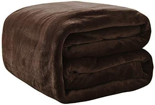 Artistic Fashionista New Thermal Super Soft Velvet Faux Fur Mink Throw Blanket Warm Thick Bed Sofa Cover Single Double King (Single - 127x152cm, Chocolate) — image 1