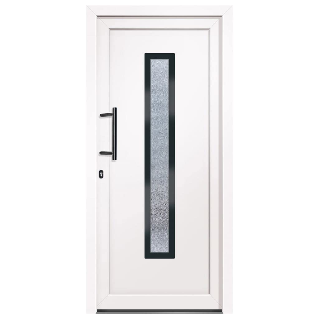 Sprzęt, materiały budowlane, drzwi, drzwi domowe, drzwi wejściowe białe 98 x 208 cm PVC