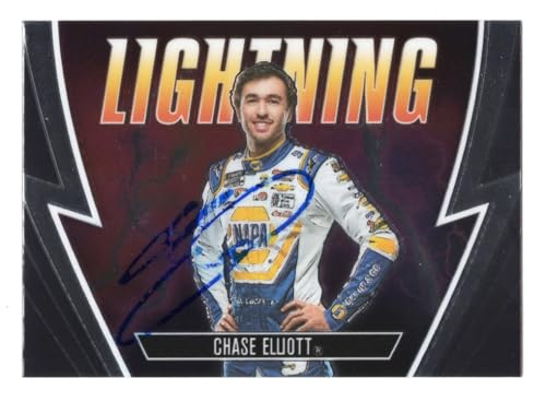 AUTOGRAPHED Chase Elliott 2023 Panini Chronicles Racing LIGHTNING Signed NASCAR Collectible Trading Card with COA