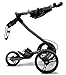 OMADA GOLF Trilite Golf Push Cart | Lightweight and Folding Golf Bag Stand | Grey and Black