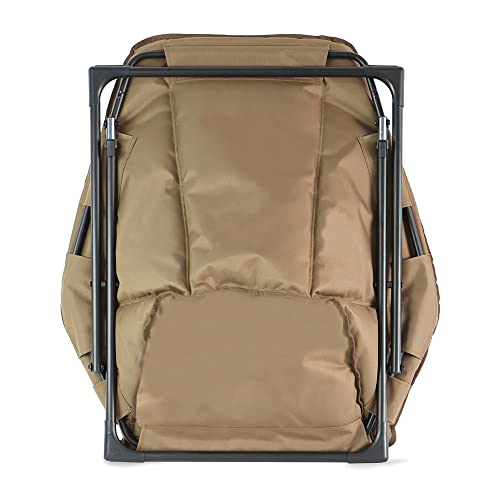 Amazon Basics Hexagon Shaped Chair With Foldable Metal Frame, Brown, 33.5"D X 31.5"W X 34.3"H #TOP5